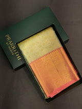 Pastal green and Pink Pure Kanchipuram Silk saree - PPURE70