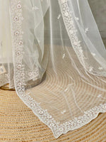 white net bridal designer saree - PSD48