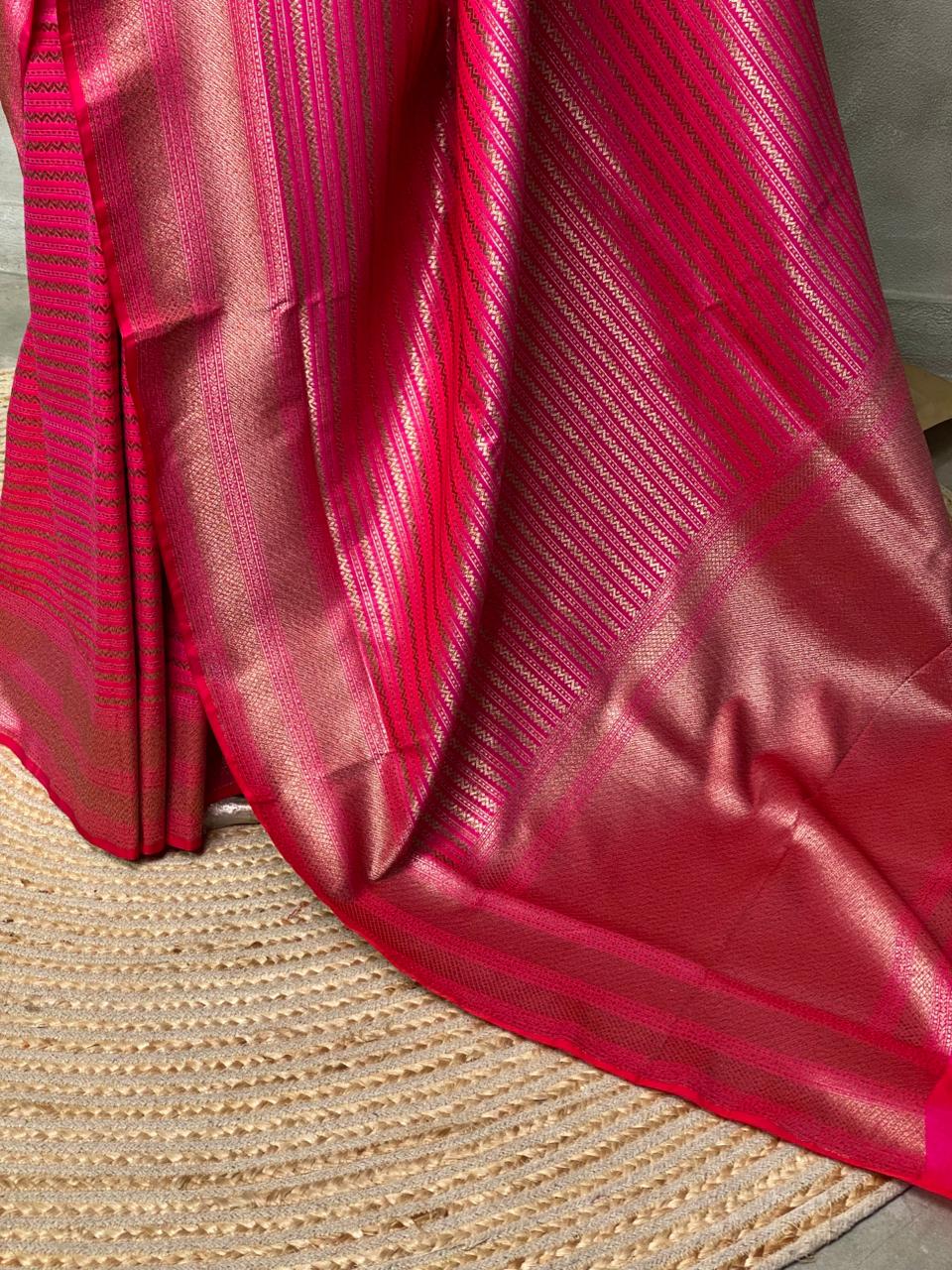 Rani Pink Semi katan silksaree - AISHSK1