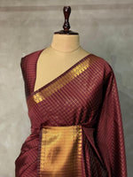Maroon banarasi silksaree - AISHCK3-IH