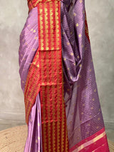 Lavender and maroon silksaree - PIH4