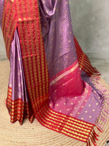 Lavender and maroon silksaree - PIH4