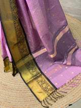 Violet and black silksaree - PIH3