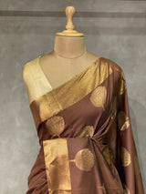 Brown Banarasi silksaree - PIH5F