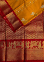 Yellow and Red silk saree- PSSR197