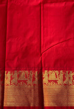 Yellow and Red silk saree- PSSR197