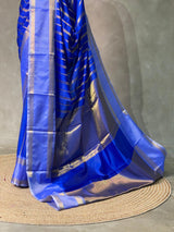 Blue semi Banarasi saree -PIH13B