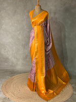 Lavender and Yellow Banarasi saree -BSP14