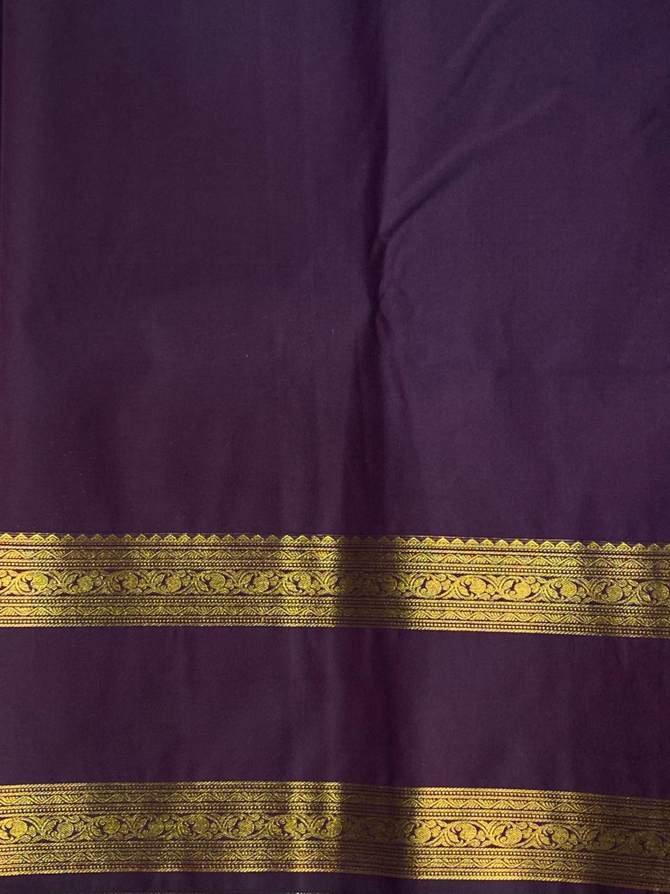Deep Purple kanchipuram silk saree- PSSR201