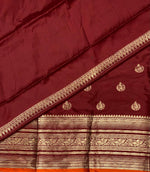 Maroon Gajji silk saree -PIH17