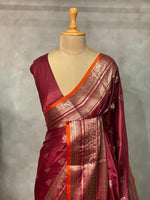 Maroon Gajji silk saree -PIH17