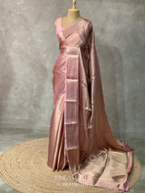 pastal pink brocade banarasi saree -MPSB1