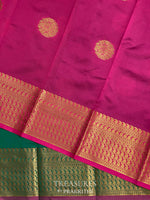 Green and Magenta semi kanchipuram soft silk saree - PSSN139