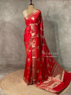 Red semi banarasi saree -PIH21LF