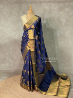 Dark Blue semi banarasi saree -PIH21LE