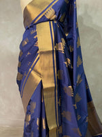 Dark Blue semi banarasi saree -PIH21LE