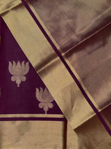 Maroon semi banarasi saree -PIH21LG