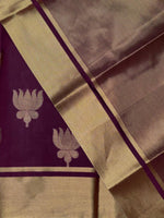 Maroon semi banarasi saree -PIH21LG