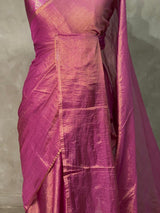 Magenta Banarasi crush Tissue silk saree - MPS33F