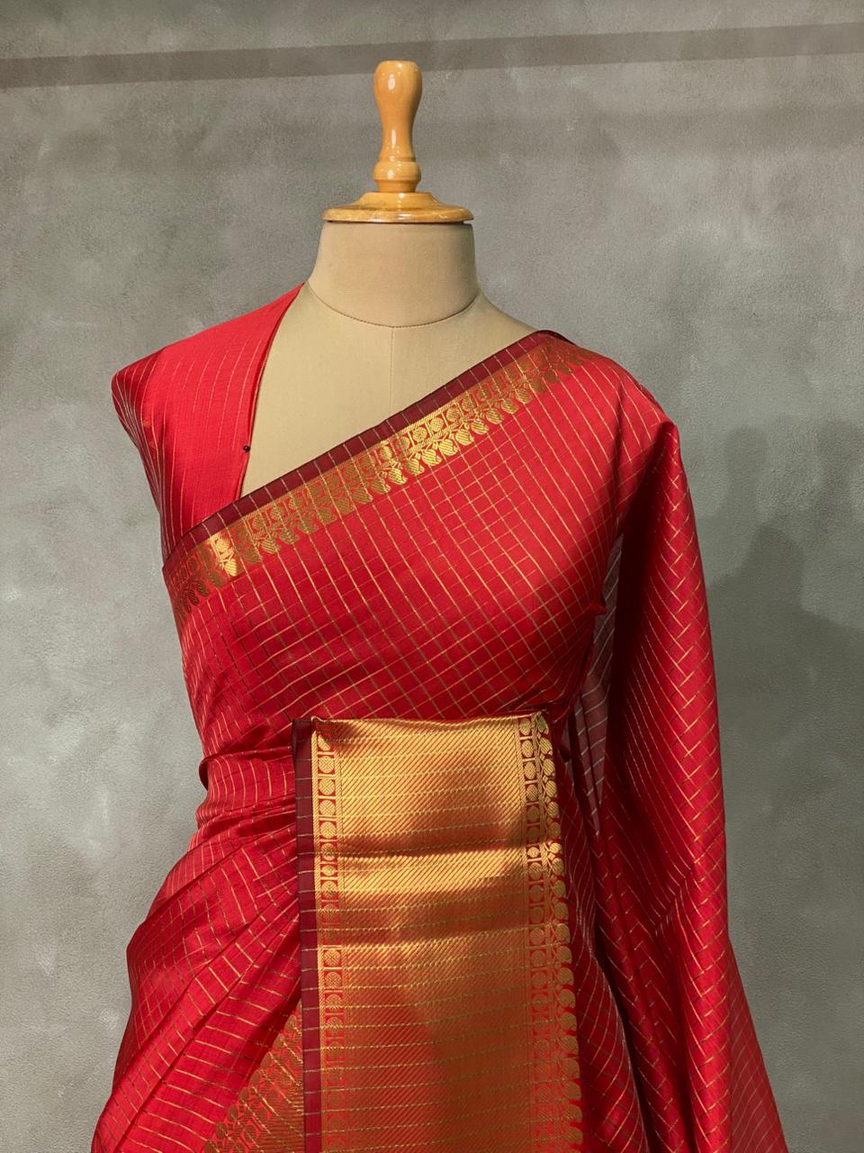 Red banarasi silksaree - AISHCK6-IH