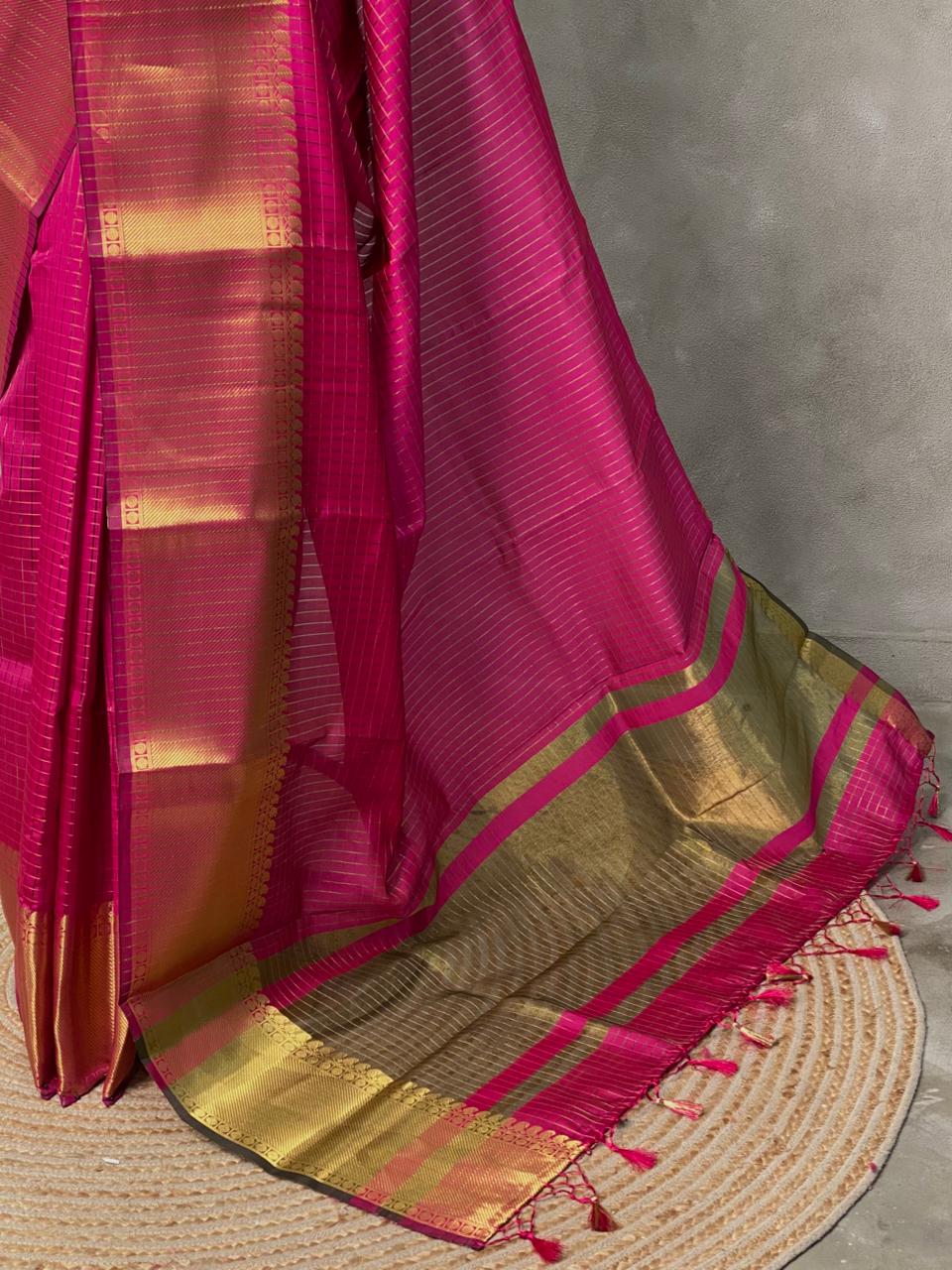 Rani Pink banarasi silksaree - RUK2D-IH