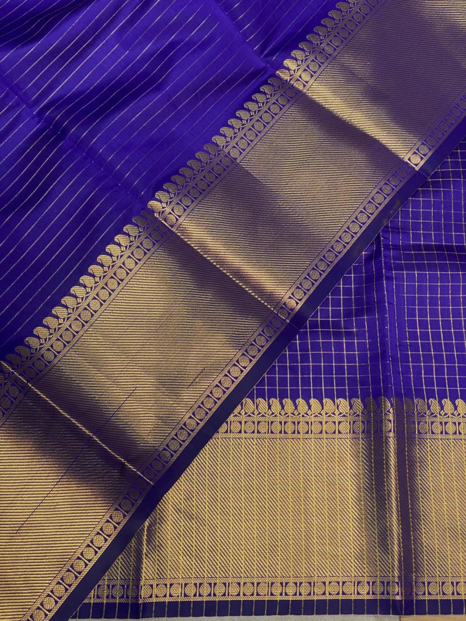 Bluish violet banarasi silksaree - IH123