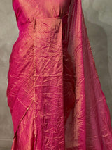 Magenta Banarasi crush Tissue silk saree - MPS33C