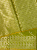 Parrot green banarasi silk saree - PIH32