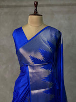 Royal Blue katan Banarasi silk saree- MPS23N