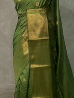 Green banarasi silksaree - AISHCK9B