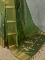 Green banarasi silksaree - AISHCK9B