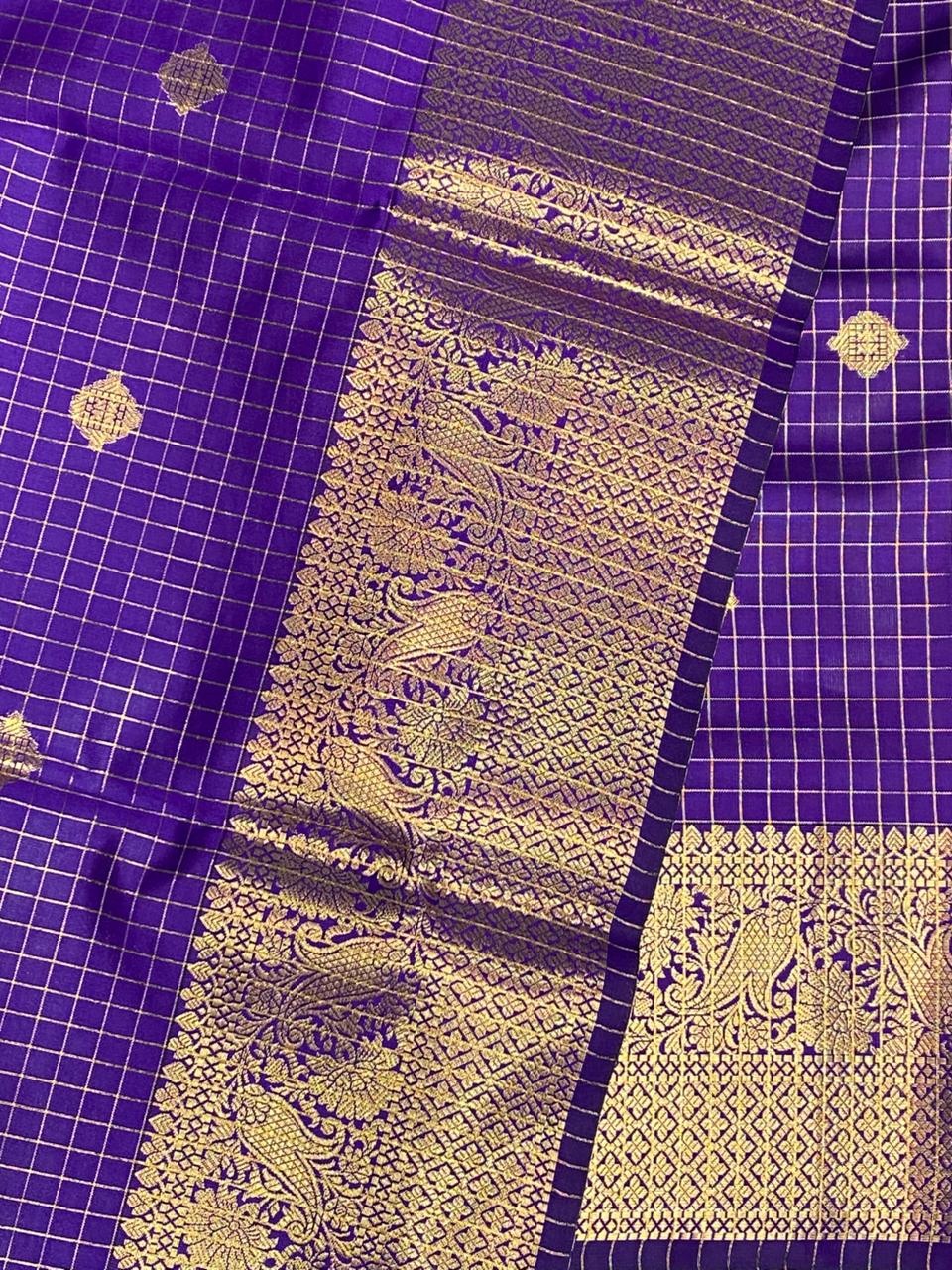 Violet Green banarasi silksaree - AISHCK9L