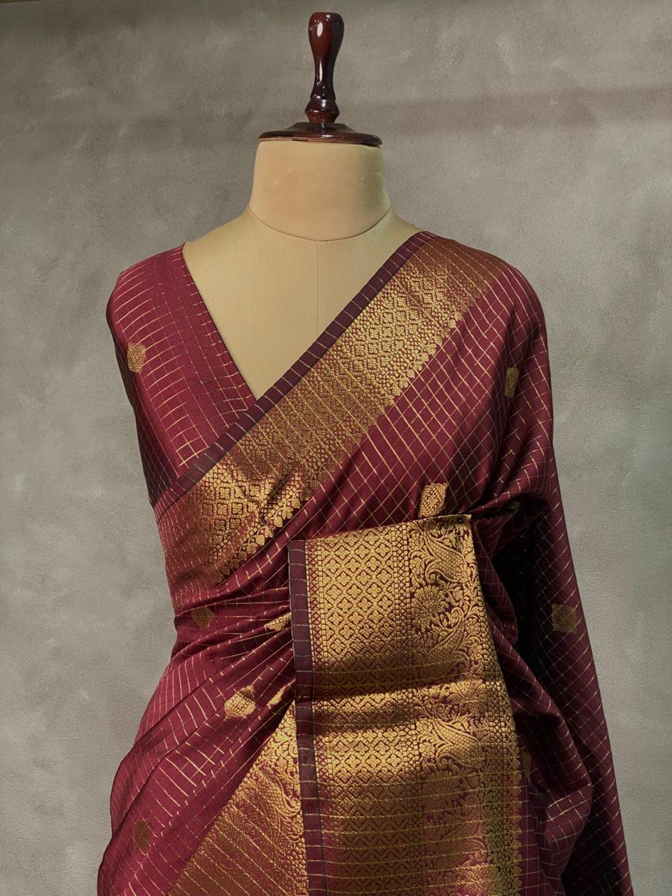 Light Brown banarasi silksaree - AISHCK9E