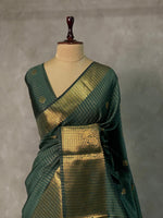 Bottle Green banarasi silksaree - AISHCK9J