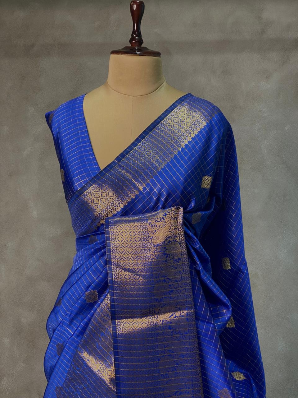 Blue Green banarasi silksaree - AISHCK9K