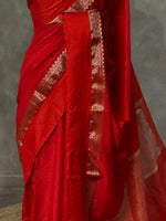 Red banarasi silk saree -PMR2B