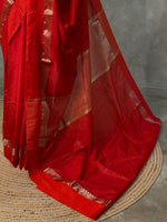 Red banarasi silk saree -PMR2B