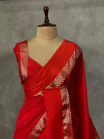 Red banarasi silk saree -PMR2B