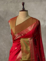 Red banarasi silk saree -PMR3C