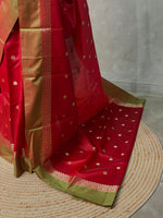 Red banarasi silk saree -PMR3C