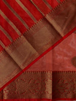 Off white and Red Georgette saree -LZ10C