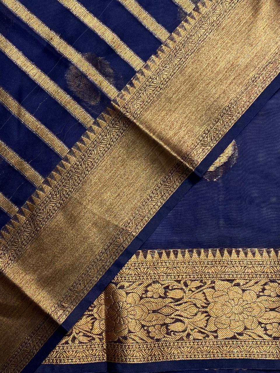 Navy Blue Georgette saree -LZ10F