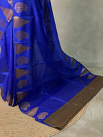 Royal blue banarasi silk saree -PMR4