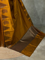 Mustard Yellow banarasi silk saree -PMR4A