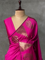 Magenta banarasi silk saree -PMR4B