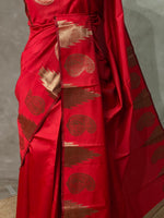 Red banarasi silk saree -PMR4C