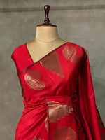 Red banarasi silk saree -PMR4C