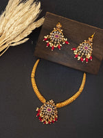 Red and ruby stone Necklace- JW9A