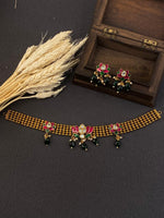 Antique lotus choker Necklace - JW70A