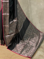 Black katan Banarasi silk saree- PIH38A